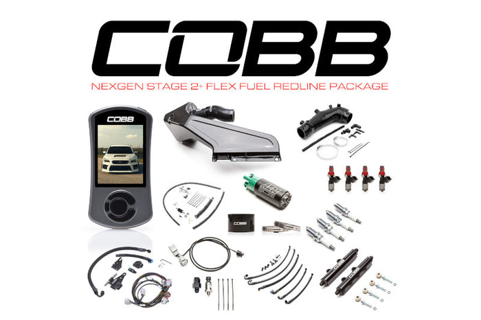COBB Subaru NexGen Stage 2 + Flex Fuel Redline Carbon Fiber Power Package - 2015-2021 Subaru STI / 2018 Type RA